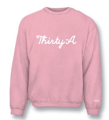 Thirty A Script Garment Dyed Crew - 30A Gear - Unisex Fleece