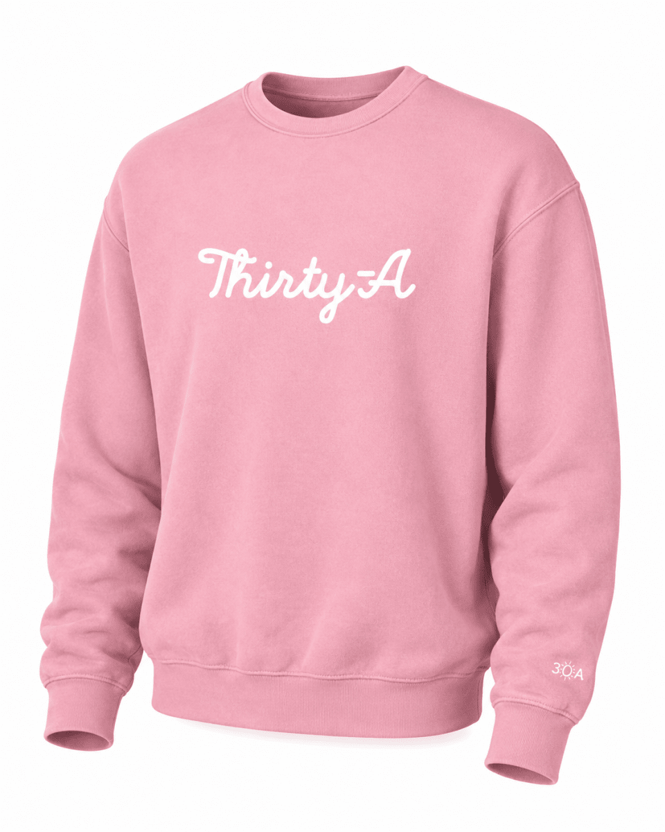 Thirty A Script Garment Dyed Crew - 30A Gear - Unisex Fleece