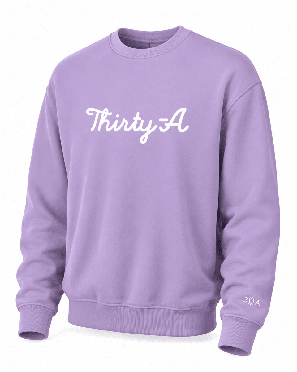 Thirty A Script Garment Dyed Crew - 30A Gear - Unisex Fleece