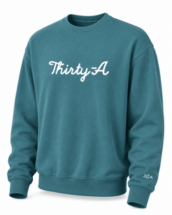 Thirty A Script Garment Dyed Crew - 30A Gear - Unisex Fleece