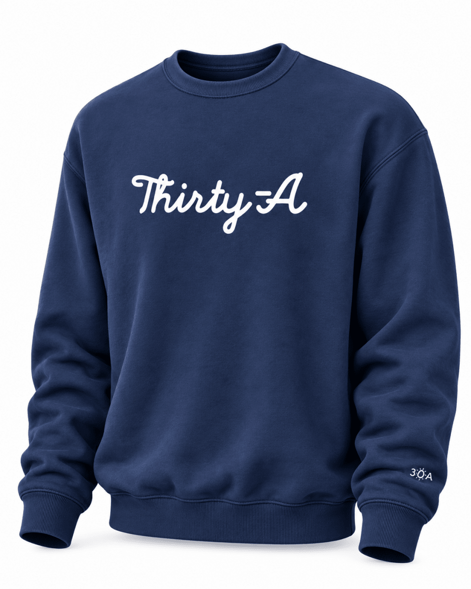 Thirty A Script Garment Dyed Crew - 30A Gear - Unisex Fleece