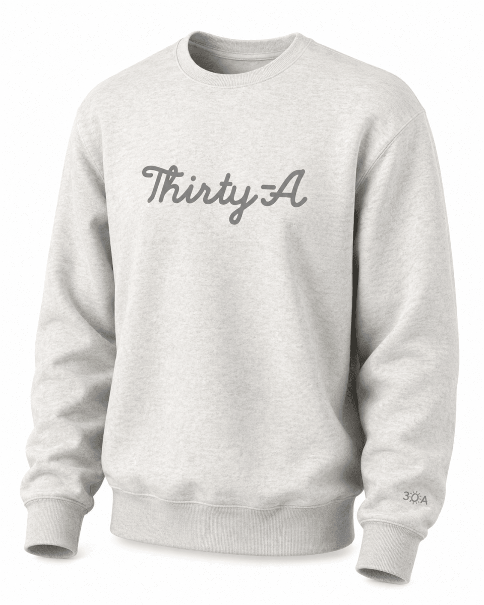 Thirty A Script Garment Dyed Crew - 30A Gear - Unisex Fleece