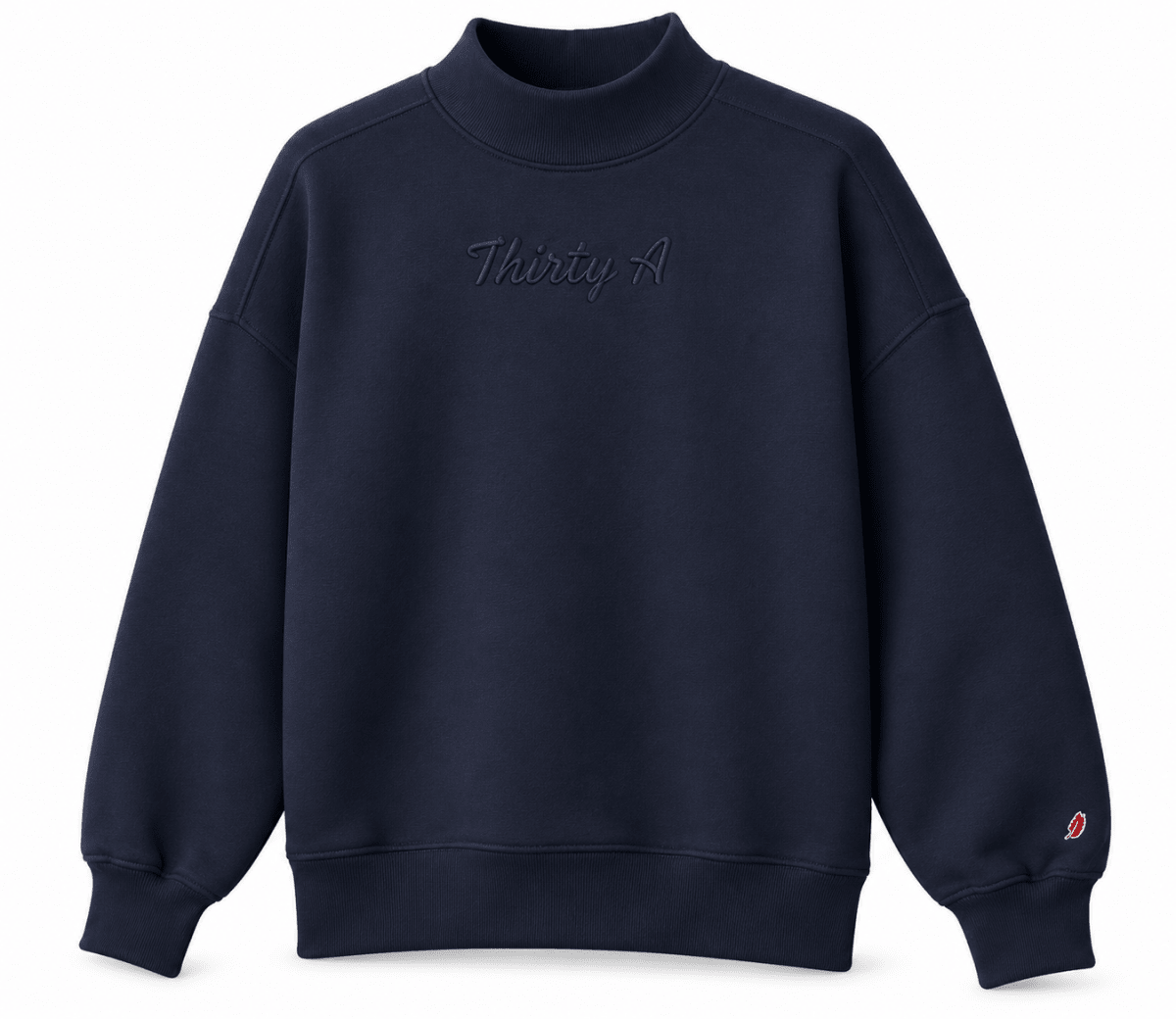 Thirty A Script Reverse Fleece Diana Mock Neck - 30A Gear - women fleece
