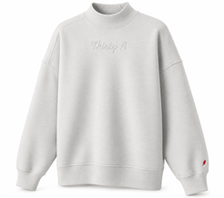 Thirty A Script Reverse Fleece Diana Mock Neck - 30A Gear - women fleece