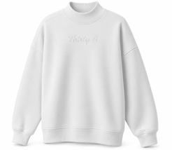 Thirty A Script Reverse Fleece Diana Mock Neck - 30A Gear - women fleece