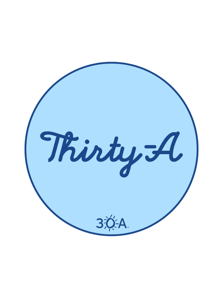 Thirty - A Script Sticker - 30A Gear - novelty sticker