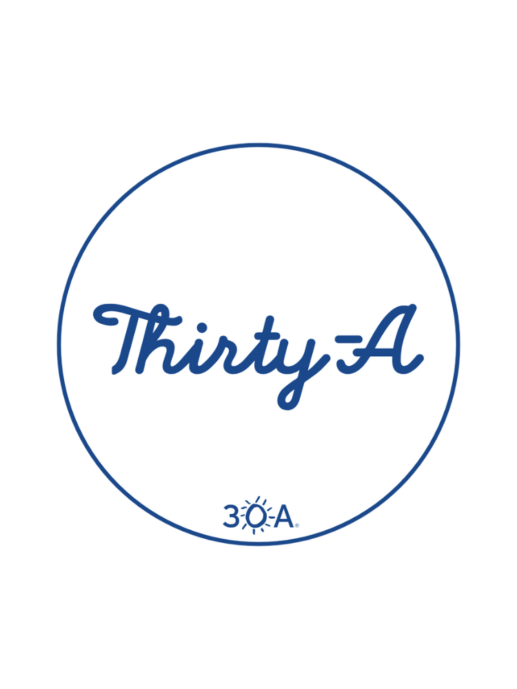 Thirty - A Script Sticker - 30A Gear - novelty sticker
