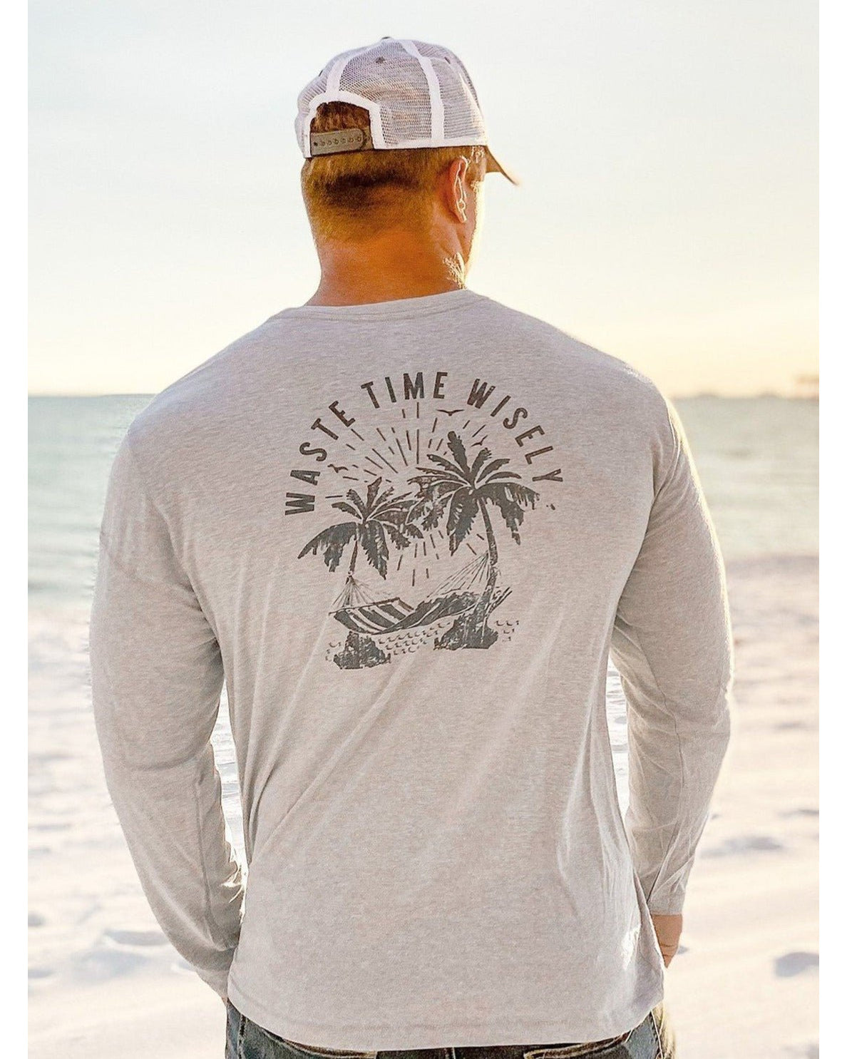 Waste Time Wisely Long Sleeve T - Shirt - 30A Gear - men tee