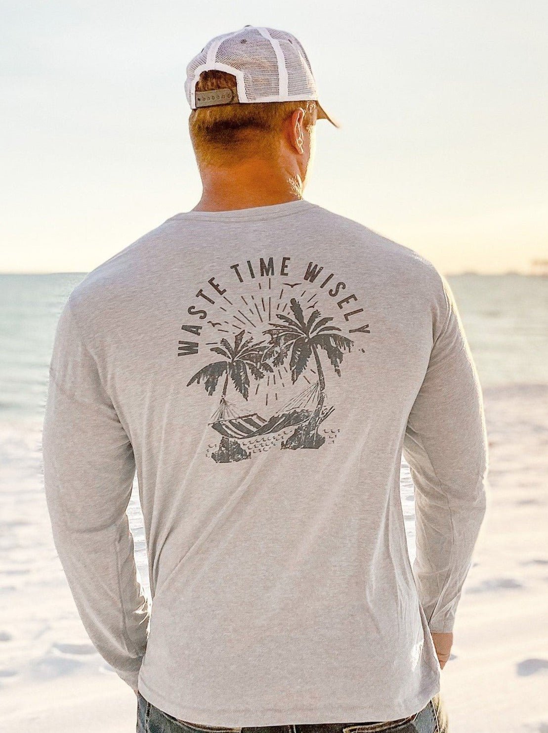 Waste Time Wisely Long Sleeve T - Shirt - 30A Gear - men tee