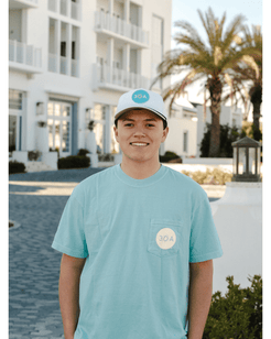 Waste Time Wisely on 30A Pocket T-Shirt - 30A Gear - men tee