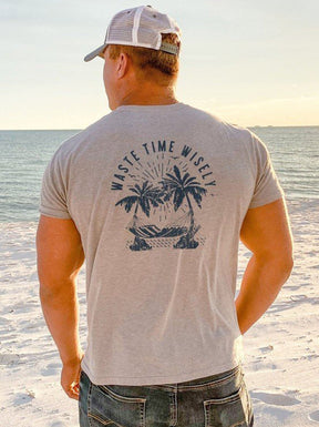 Waste Time Wisely T - Shirt - 30A Gear - men tee