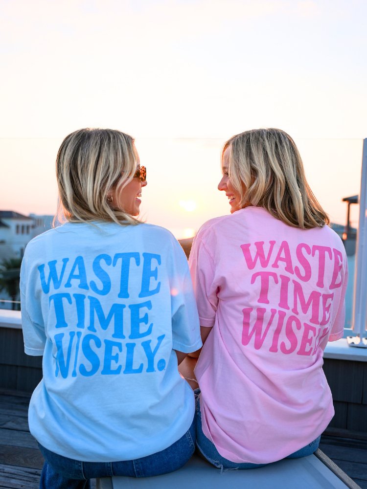 Waste Time Wisely Wave T-Shirt - 30A Gear - women tee