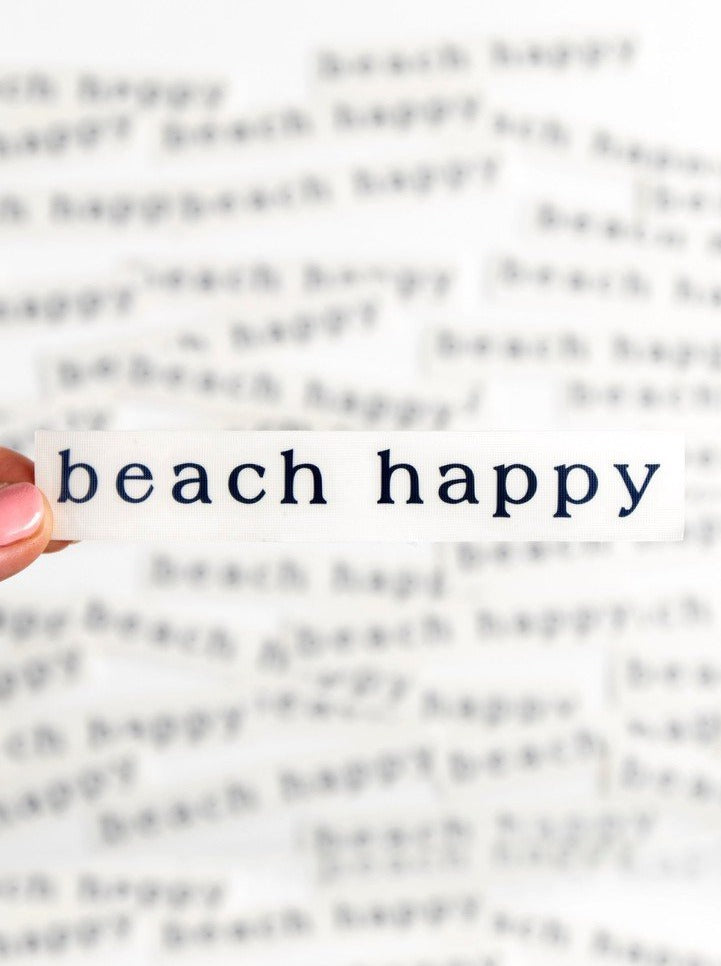 Simple Beach Happy Sticker