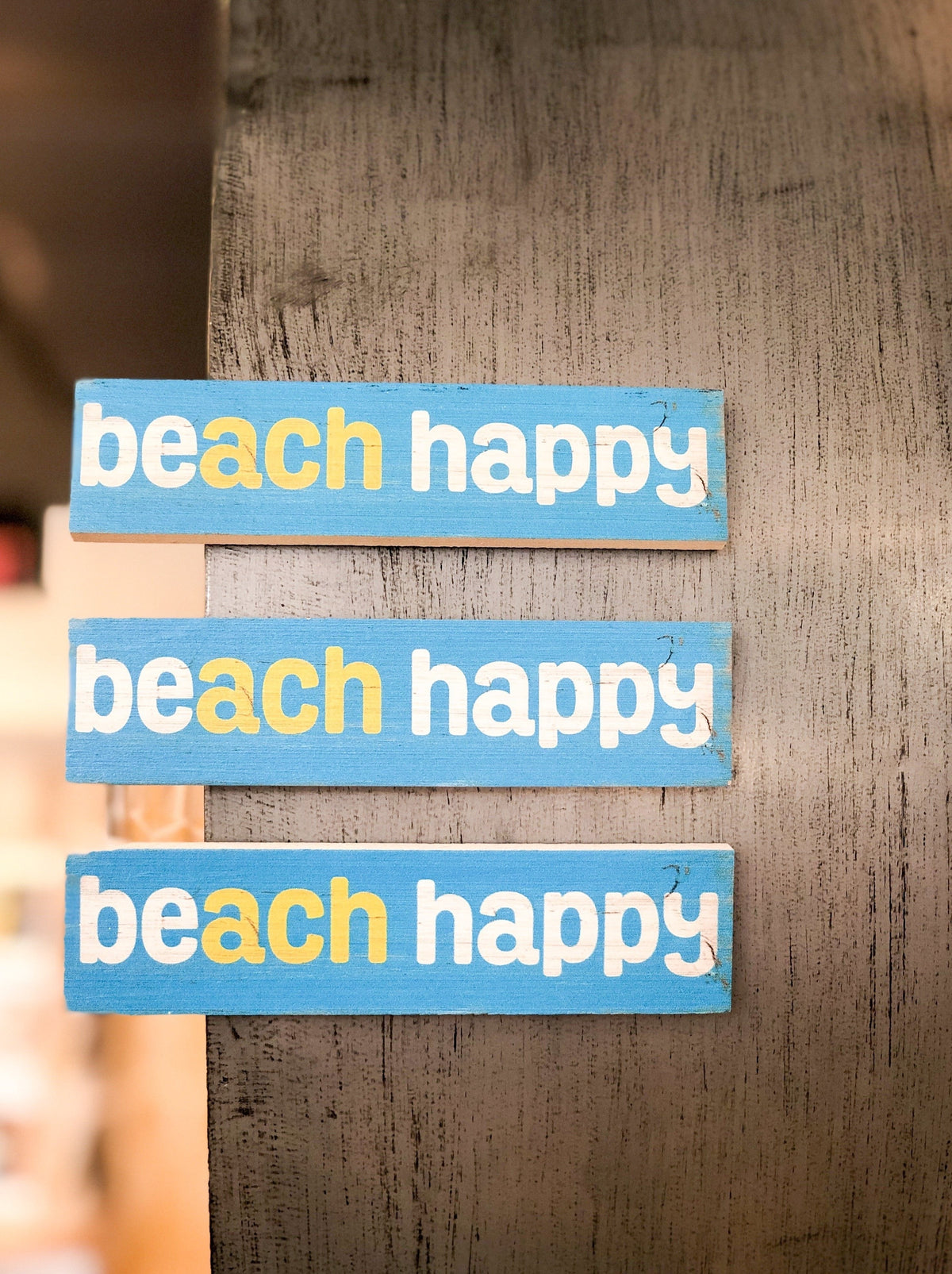 Beach Happy Plank Magnet